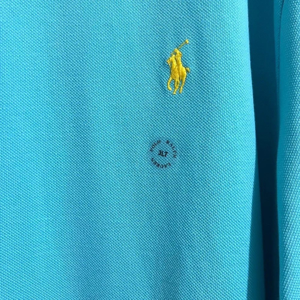 Polo by Ralph Lauren Men's Aqua Polo Shirt
